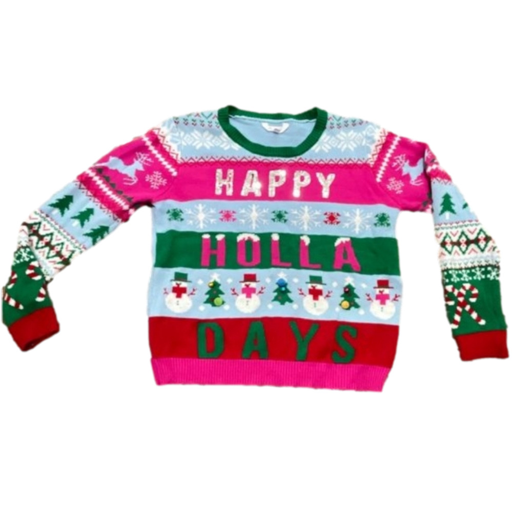 No Boundaries Multicolored Bright "Happy Holla Da… - image 1